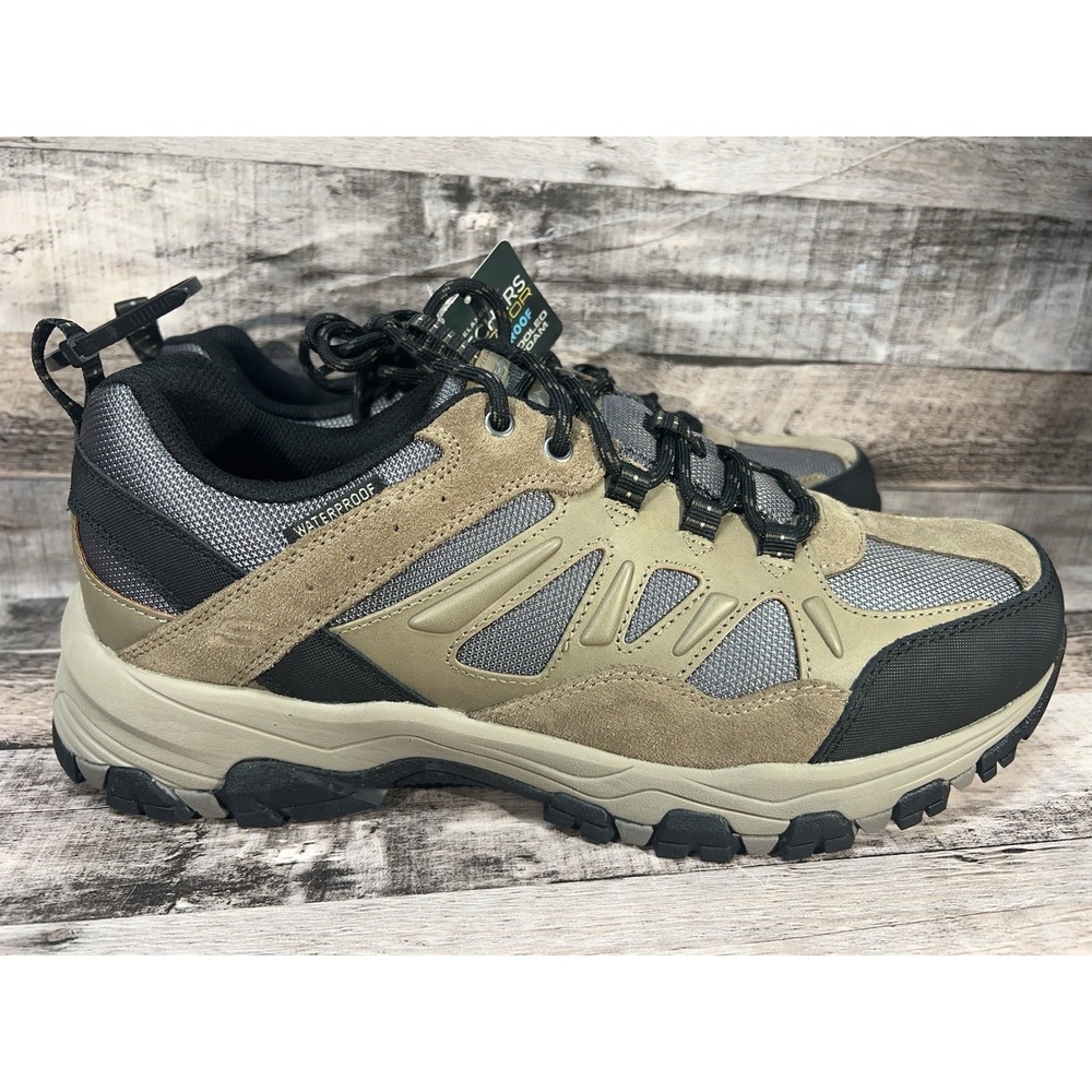 Skechers Men's Waterproof Hiking Shoes Camping Brown Size 13